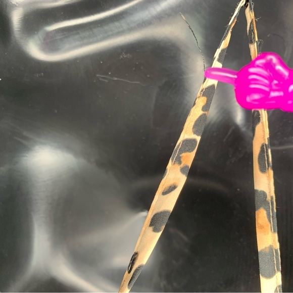 Leopard Print Jumpsuit Topshop Wide Leg Cropped with Red Stripe Sides - Picture 13 of 17